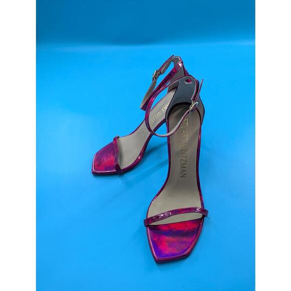 Stuart Weitzman Women's Nudistcurve 100mm Sandals Hot Pink NWOB Size 9.5 - Picture 5 of 9